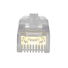 plug rj45 cat6a, para cable utp de calibre 23 24 awg, chapado en oro de 50 micras, paquete de 100 piezas