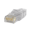 plug rj45 cat6a, para cable utp de calibre 23 24 awg, chapado en oro de 50 micras, paquete de 100 piezas