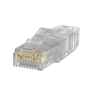 plug rj45 cat6a, para cable utp de calibre 23 24 awg, chapado en oro de 50 micras, paquete de 100 piezas