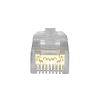 plug rj45 cat6a, para cable utp de calibre 26 awg, chapado en oro de 50 micras, paquete de 100 piezas
