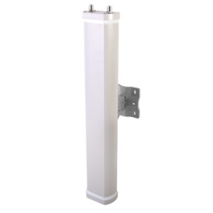 antena sectorial de 70° de apertura en 2.4 ghz de 14 dbi de ganancia, con 2 conectores n hembra, polaridad cruzada
