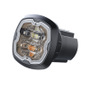 estrobo oculto, 6 led, claro, sae clase i, empotrable, lente transparente
