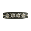luz auxiliar de 4 led, ámbar, sae clase i, lente transparente