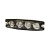 luz auxiliar de 4 led, ámbar, sae clase i, lente transparente