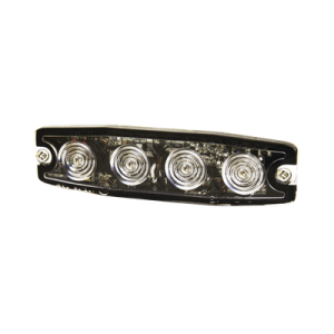 luz auxiliar de 4 led, ámbar, sae clase i, lente transparente