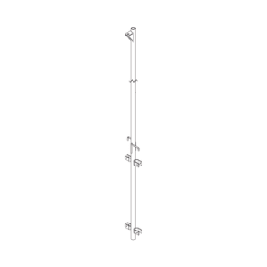 pluma de aluminio de 4 metros ced.40 para instalación de tramos stz.
