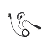 micrófono de solapa con gancho suave para la oreja y fibra trenzada para puerto de accesorios icom de 2 pines con tornillos