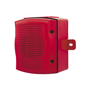 bocina para exterior, montaje en pared, color rojo