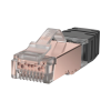 plug rj45 cat6 blindado, para cable calibre 24 26 awg, chapado en oro de 50 micras, paquete de 100 piezas