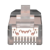 plug rj45 cat6 blindado, para cable calibre 24 26 awg, chapado en oro de 50 micras, paquete de 100 piezas