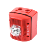 bocina con lámpara estroboscópica para exterior, con configuración estroboscópica seleccionable, color rojo
