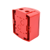 bocina con lámpara estroboscópica para exterior, con configuración estroboscópica seleccionable, color rojo