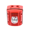 bocina con lámpara estroboscópica para exterior, con configuración estroboscópica seleccionable, color rojo