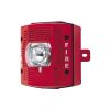 bocina con lámpara estroboscópica para exterior, con configuración estroboscópica seleccionable, color rojo