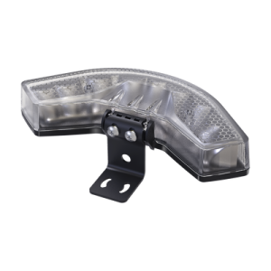 luz esquinera, 9 led, ámbar, sae clase i, lente transparente