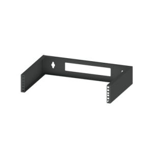 rack abierto de montaje en pared, de 19in, espacio para 2 unidades de rack, se envía el gabinete armado.