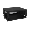 gabinete de pared fijo, con 4 unidades de rack, de 19 in, fabricado en acero, puerta perforada.