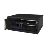 gabinete de pared fijo, con 4 unidades de rack, de 19 in, fabricado en acero, puerta perforada.