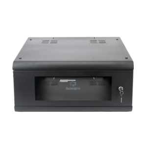 gabinete de pared con puerta de cristal templado, 635mm de profundidad, 4u rack de 19'', acero reforzado