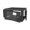 gabinete para montaje en pared, con puerta de cristal templado, cuerpo fijo, con 6 unidades de rack, de 19in, fabricado en acero