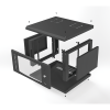 gabinete para montaje en pared, con puerta de cristal templado, cuerpo fijo, con 6 unidades de rack, de 19in, fabricado en acero