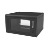 gabinete para montaje en pared, con puerta de cristal templado, cuerpo fijo, con 6 unidades de rack, de 19in, fabricado en acero