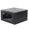 gabinete de pared con puerta de cristal templado, 635 mm de profundidad, 6u rack de 19 in, acero reforzado