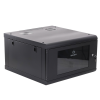 gabinete de pared con puerta de cristal templado, 635 mm de profundidad, 6u rack de 19 in, acero reforzado