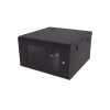 gabinete de pared con puerta de cristal templado, 635 mm de profundidad, 6u rack de 19 in, acero reforzado