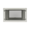 gabinete de pared de 6u con puerta perforada, 455 mm de profundidad total, rack de 19'', acero reforzado color gris mate