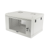 gabinete de pared de 6u con puerta perforada, 455 mm de profundidad total, rack de 19'', acero reforzado color gris mate