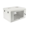 gabinete de pared de 6u con puerta perforada, 455 mm de profundidad total, rack de 19'', acero reforzado color gris mate