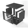 gabinete para montaje en pared fijo, con 9 unidades de rack, de 19in, puerta de cristal templado, fabricado en acero