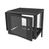 gabinete para montaje en pared fijo, con 9 unidades de rack, de 19in, puerta de cristal templado, fabricado en acero