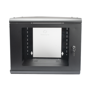 gabinete de pared 9u de 635 mm de profundidad, rack de 19 in en acero reforzado: compacto y resistente para soluciones profesionales