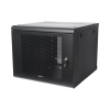 gabinete de pared con puerta perforada, 635mm de profundidad, 9u rack de 19 in, acero reforzado