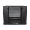 gabinete de pared con puerta perforada, 635mm de profundidad, 9u rack de 19 in, acero reforzado