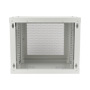 gabinete de pared de 9u con puerta perforada 455 mm de profundidad, rack de 19'', acero reforzado color gris mate