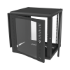 gabinete para montaje en pared cuerpo fijo, con 12 unidades de rack, de 19in, puerta de cristal templado, fabricado en acero