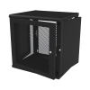 gabinete de pared fijo, puerta perforada, rack 19in, de 12 unidades de rack