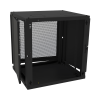 gabinete de pared fijo, puerta perforada, rack 19in, de 12 unidades de rack