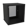 gabinete de pared fijo, puerta perforada, rack 19in, de 12 unidades de rack