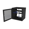gabinete de pared fijo, puerta perforada, rack 19in, de 12 unidades de rack