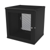 gabinete de pared fijo, puerta perforada, rack 19in, de 12 unidades de rack