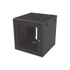 gabinete de pared 12u de 635 mm de profundidad, rack de 19 in en acero reforzado: compacto y resistente para soluciones profesionales
