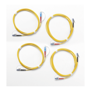 kit de cables de referencia de comprobación monomodo certifiber® pro, para fibras con conectores lc (2 sc/lc metálico, 2 lc/lc metálico), de 2 metros