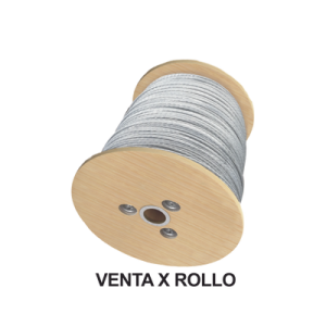 rollo de retenida de 1/8" de acero galvanizado 7 hilos (2000 metros).