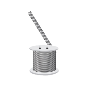 cable retenida 7 hilos, resistencia 4900 kg. diámetro 3/8", acero galv. clase a. (precio por metro).