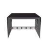 gabinete de acero en color negro, para usar como base con radio aéreo ic a120 y fuente de alimentación sec1223