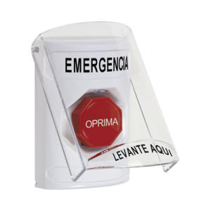 botón multipropósito, emergencia, reset con llave, español, tapa de policarbonato, 2 relevadores forma c, interior